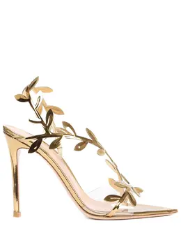 GIANVITO ROSSI: Золотые босоножки 
