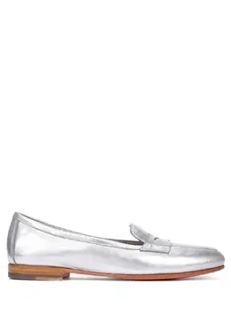 SANTONI: Серебристые лоферы 