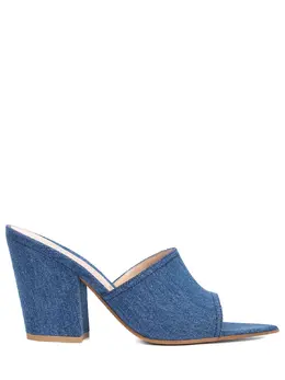 GIANVITO ROSSI: Синие сабо 
