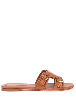 SANTONI: Коричневые шлёпанцы 