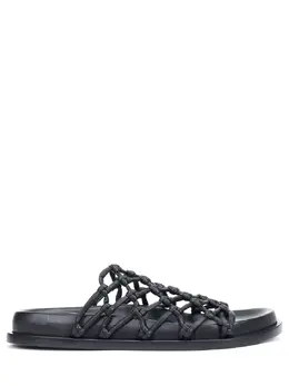 JIL SANDER: Чёрные шлёпанцы 