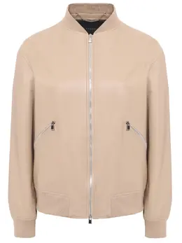 KITON: Кожаная куртка 
