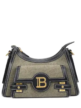 BALMAIN: Сумка  B-Buzz цвета хаки