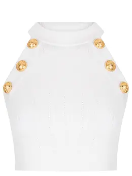BALMAIN: Топ из вискозы 