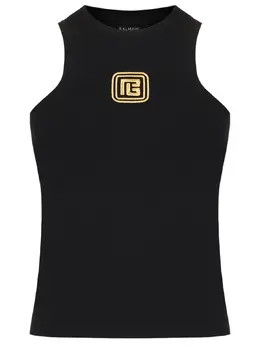 BALMAIN: Однотонный топ 