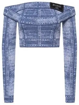 BALMAIN: Топ из вискозы 