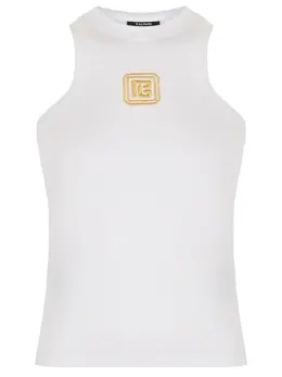 BALMAIN: Однотонный топ 