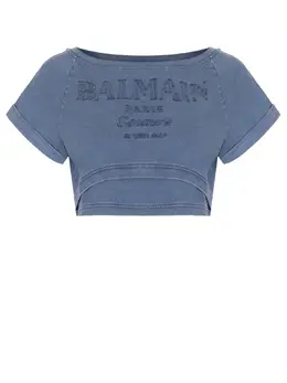 BALMAIN: Хлопковая футболка 