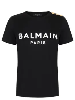 BALMAIN: Хлопковая футболка 