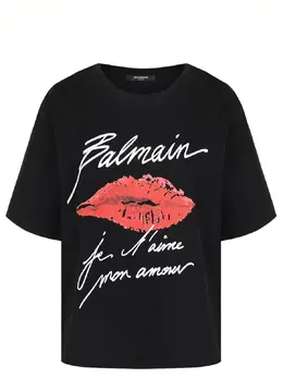 BALMAIN: Хлопковая футболка 