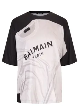 BALMAIN: Футболка с принтом 