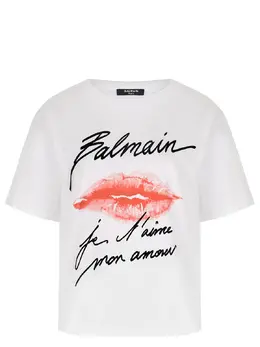 BALMAIN: Хлопковая футболка 