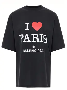 BALENCIAGA: Хлопковая футболка 