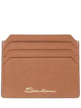 SANTONI: Коричневый картхолдер 