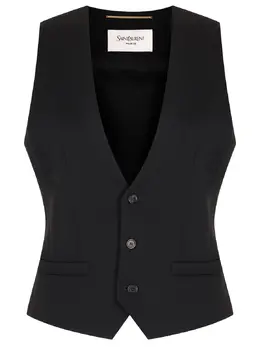 SAINT LAURENT: Жилет из шерсти 