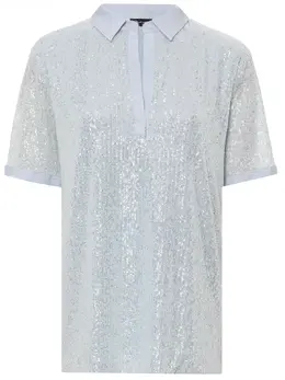 KITON: Блуза с пайетками 