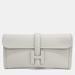 Hermes: Белый клатч 