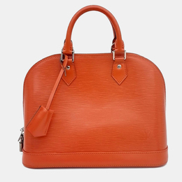 Louis Vuitton: Оранжевая сумка  Épi