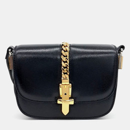 Gucci: Чёрная сумка  Sylvie 1969