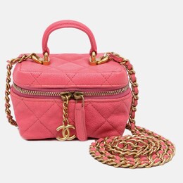 Chanel: Розовая сумка через плечо 