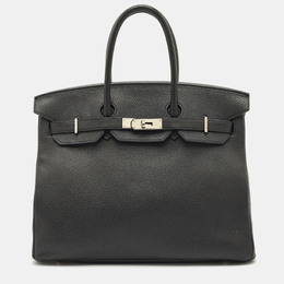 Hermes: Чёрная сумка  Birkin 35
