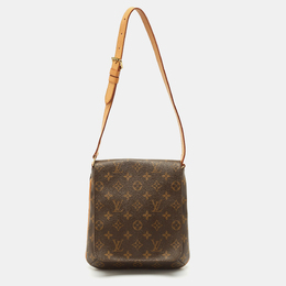 Louis Vuitton: Коричневая сумка  Musette