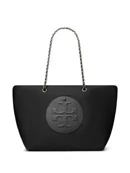 Tory Burch: Чёрная сумка-шоппер  Ella