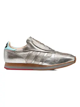 adidas: Серебристые кроссовки  Micropacer