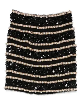 Balmain: Юбка в полоску 