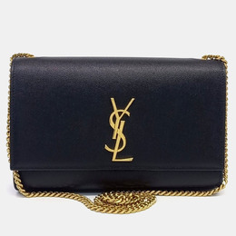 Saint Laurent Paris: Чёрная сумка  Monogram