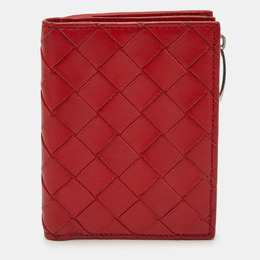 Bottega Veneta: Красный картхолдер  Intrecciato