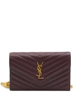 Saint Laurent: Бордовый клатч  Envelope
