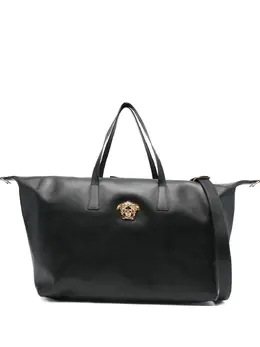 Versace: Чёрная спортивная сумка  La Medusa