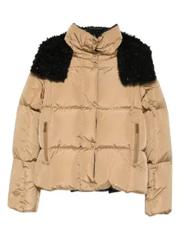 Moncler: Бежевая куртка 