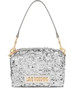 Love Moschino: Серебристая сумка 