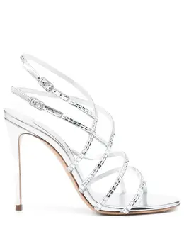 Casadei: Серебристые туфли 