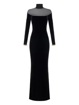 Elisabetta Franchi: Бархатное платье 