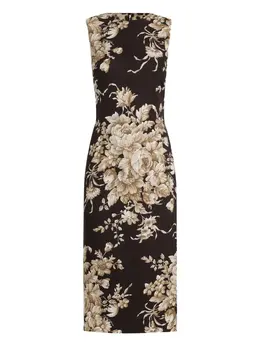 Dolce & Gabbana: Платье с растительным принтом 