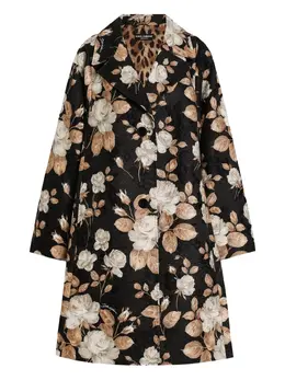 Dolce & Gabbana: Пальто  Rose с принтом
