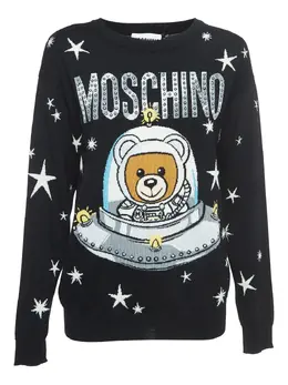 Moschino Pre-Owned: Чёрный свитер 