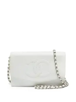 CHANEL Pre-Owned: Белый кошелёк 