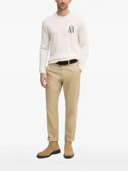 Armani Exchange: Белый свитер 
