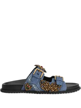 Dolce & Gabbana: Голубые сандалии 