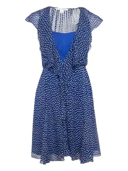 DVF Diane von Furstenberg: Платье в горошек 