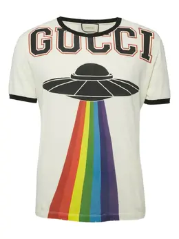 Gucci Pre-Owned: Радужная футболка 