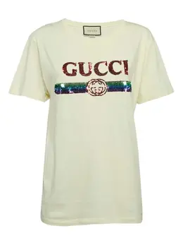 Gucci Pre-Owned: Футболка с блёстками 