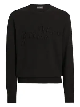 Dolce & Gabbana: Чёрный свитер 