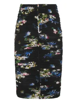 Blumarine: Юбка с растительным принтом 
