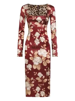 Dolce & Gabbana: Платье  Rose с принтом