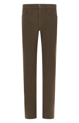 Canali: Джинсы цвета хаки 
